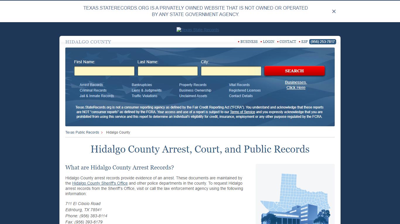 Hidalgo County Arrest, Court, and Public Records